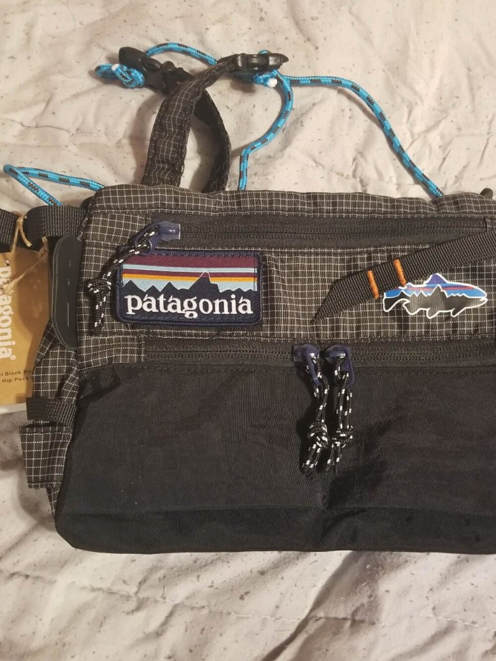 Patagonia Fishing Wader Work Station Crossbody bag Black / Dark Grey NEW